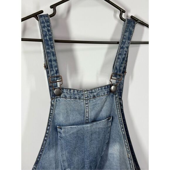 One X Oneteaspoon Starr Issue Light Wash Denim Overall Dress Size Large NWT - Picture 6 of 12